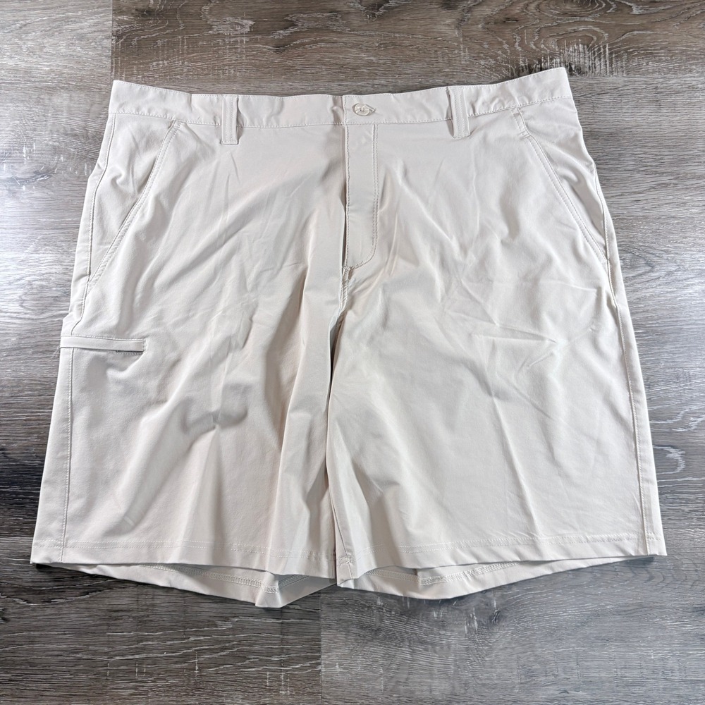 Columbia Mens PFG Grander Marlin‎ II Offshore Shorts Tan 44 FM4602 Fishing